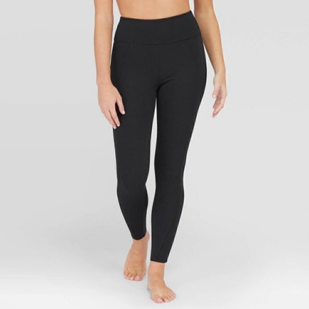 Assets by Spanx Black High Rise Ponte‎ Leggings XL
